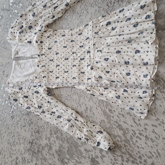 Free People Two Faces Mini Smocked Dress SzS NWOT - Picture 9 of 12